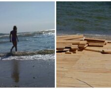 "Прийшов насолодитися пляжем, а його немає": на одеському березі з'явилася дивна конструкція, фото