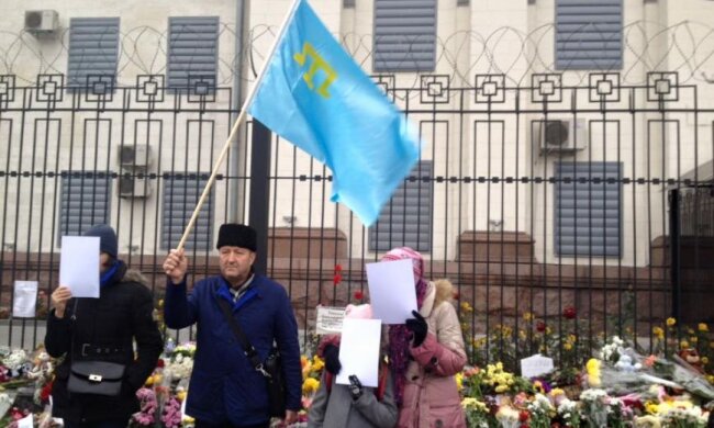 крымские татары митинг под посольством РФ_