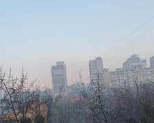 киев дым смог туман