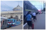 Одеський потяг загорівся під час руху: відео НП