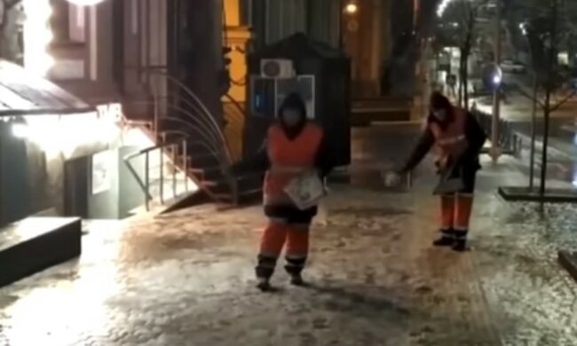 Сніг, зима, ожеледь