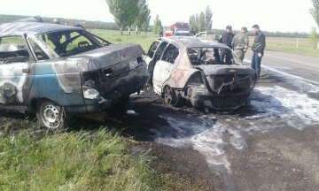 Смертельное ДТП на Донетчине: машины полностью сгорели (фото)