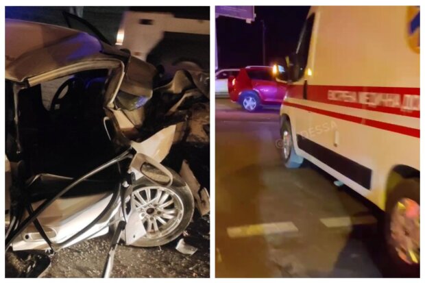 В Одесі автоледі зустріла стовп і перетворила авто на купу металу: кадри аварії