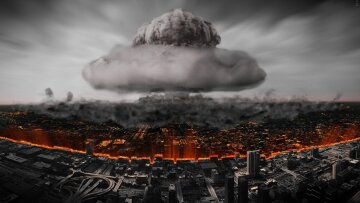 взрыв, апокалипсис, ядерный гриб