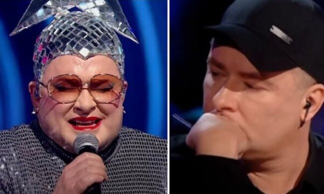 Данилко у краватці приструнив Сердючку, що розперезалася: "А хто пісні пише, ти не забула?"