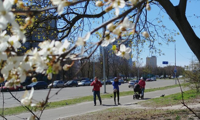 весна люди погода