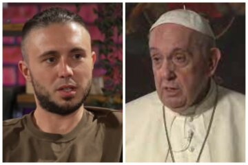 Тополя из "Антитіла" показал "сувенир" Папе Римскому после его неверия в жестокость россиян: "Может дойдет, наконец"