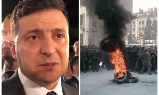 Майдан под окнами Зеленского: украинцы восстали против путинских законов, первые кадры