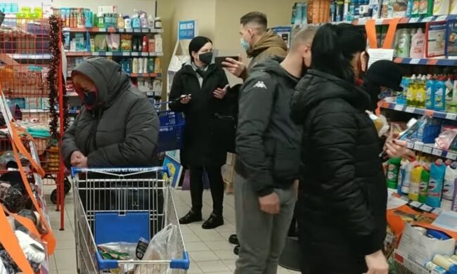 локдаун, украинцы, карантин, супермаркет