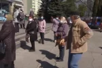 банк, пенсии пенсионеры, очередь