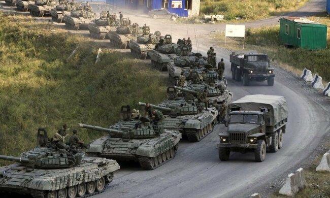 российские войска вторжение боевики танк