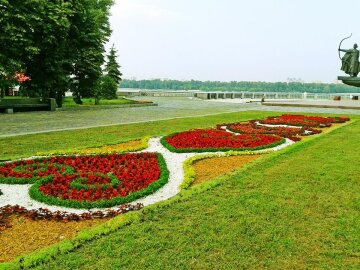 В Киеве появились клумбы с необычными узорами (фото)