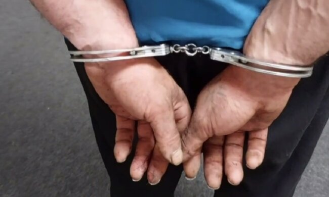 наручники, злочинець