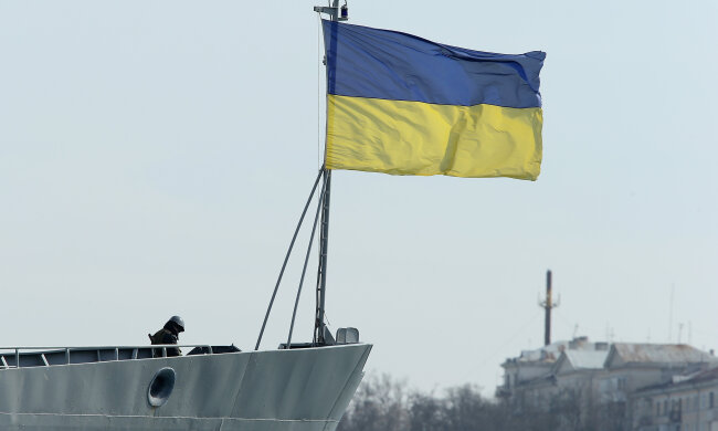 Флаг Украины, флот, оккупация Крыма, корабль