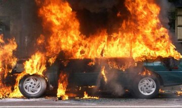 пожар, автомобиль