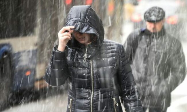 Дождь, зима, холод