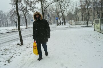 зима погода люди снег холод мороз