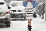 снег зима