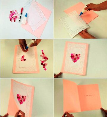 Как сделать конверт и открытку на День святого Валентина