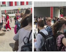 ЧП в Харьковской школе, кадры с места: детей и учителей срочно эвакуировали