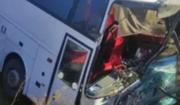 Автобус с украинцами влетел в кювет, кадры с места: "13 пассажиров..."