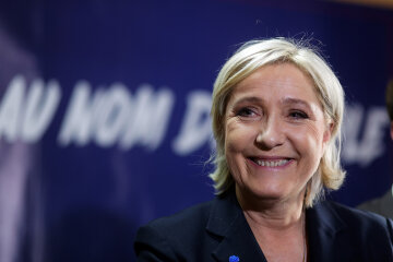 National Front Leader Marine Le Pen Campaigns In Lille