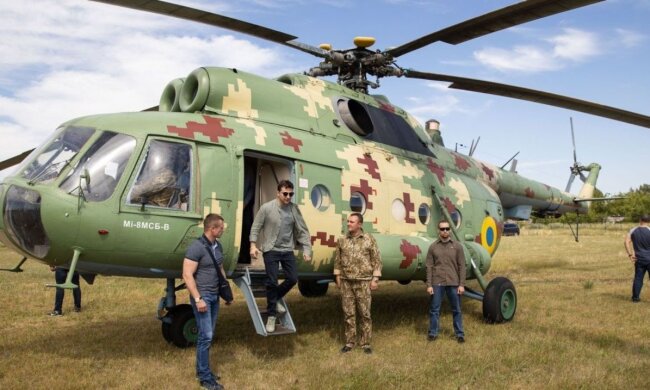 зеленский, вертолет