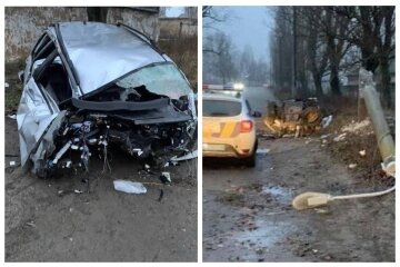 Авто разорвало на части: кадры фатальной аварии из-за непогоды под Одессой