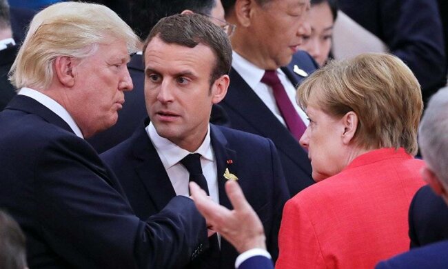Меркель Трамп Макрон