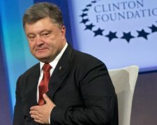 Ukrainian President Petro Poroshenko speaks on stage at the Clinton Global Initiative annual meeting
