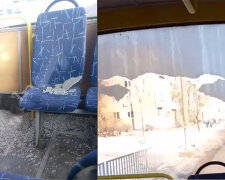 Маршрутка з розбитим склом розвозить пасажиром по Дніпру: зупинила тільки поліція