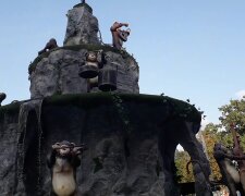 фонтан, обезьяны, Харьков