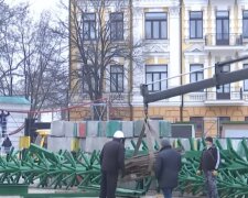 В Киеве устанавливают главную елку страны: как будет выглядеть новогодняя красавица, кадры