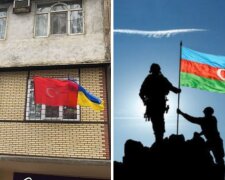 Азербайджанці вивішують на балконах прапори України, фото: "Бажаємо, щоб вам не довелося чекати 30 років..."