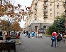 украинцы, люди, улица, осень, погода