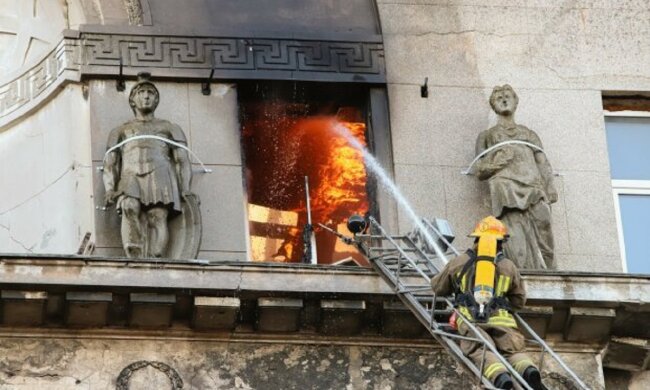 Пожар в Одессе