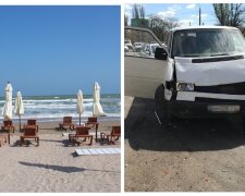 Мікроавтобус потрапив в аварію біля одеського пляжу: кадри з місця аварії