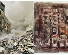 "Мурашки по телу": художник предсказал взрыв в многоэтажке Днепра