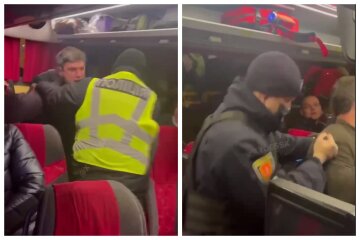Пасажирів без щеплення насильно вивели поліцейські: відео з автобуса Одеса-Київ
