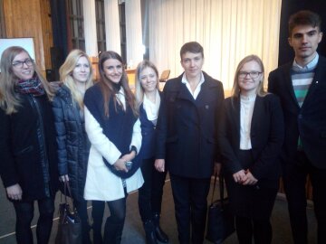 Савченко прочитала лекцию польским студентам (фото)