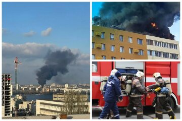 Огонь охватил многоэтажку после ремонта лифта, густой дым повалил вверх: первые кадры и детали