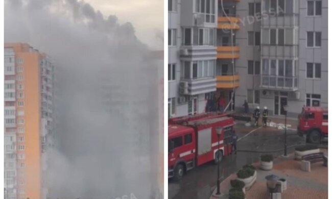 Как выглядит 25-этажный дом в Одессе после тушения пожара: последствия ЧП показали на видео