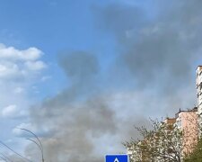 Сильный дым поднялся над Киевом, фото: стала известна причина