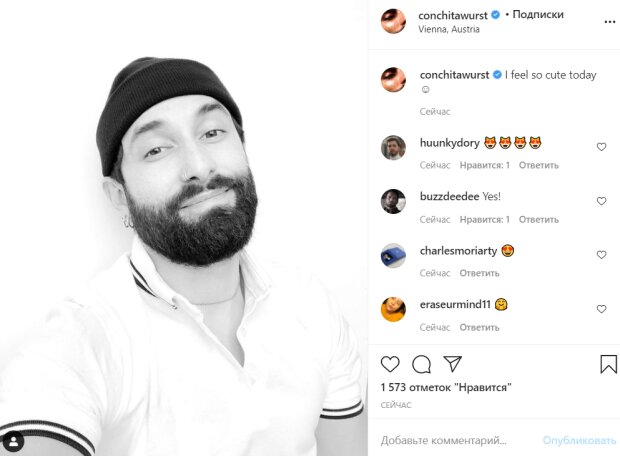 Звезда «Евровидения» Кончита Вурст сбросила парик, покорив внешностью без макияжа: «Милый мальчик»