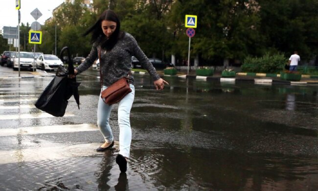 погода, дождь, лужи