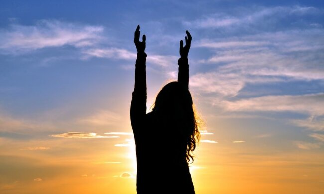 молитва, девушка