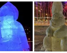 Витратили 10 млн рублів: росіян налякали "новорічною казкою", фото льодових фігур