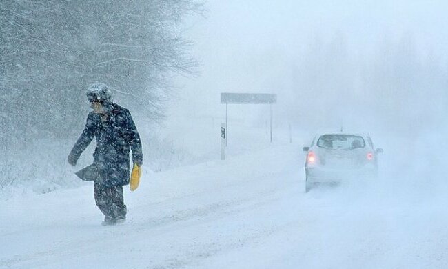 зима, метель