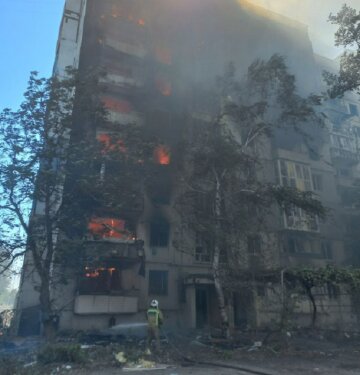 Пожежа після російської атаки