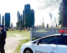 Мати з сином влаштували погром на кладовищі: кадри з місця подій